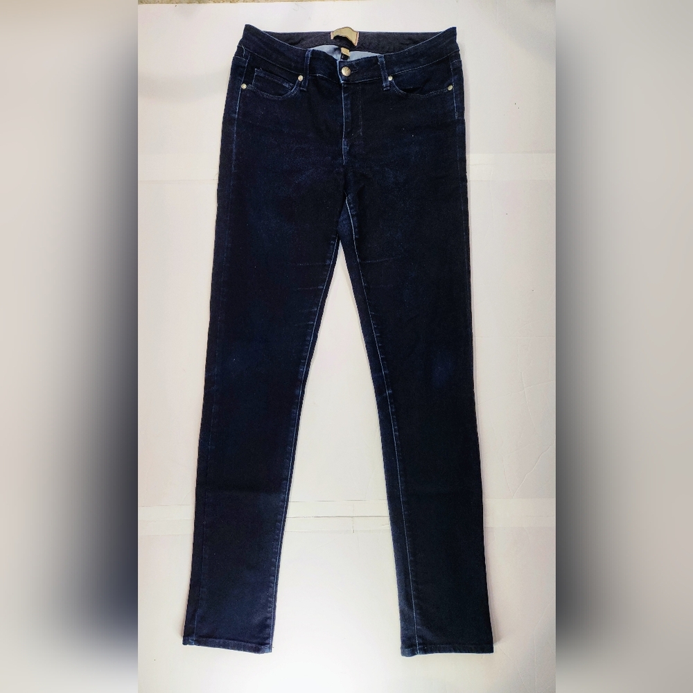 Paige Jeans sz 29 Peg Skinny Dark Wash Inseam 32.5" Stretch USA Made 0021